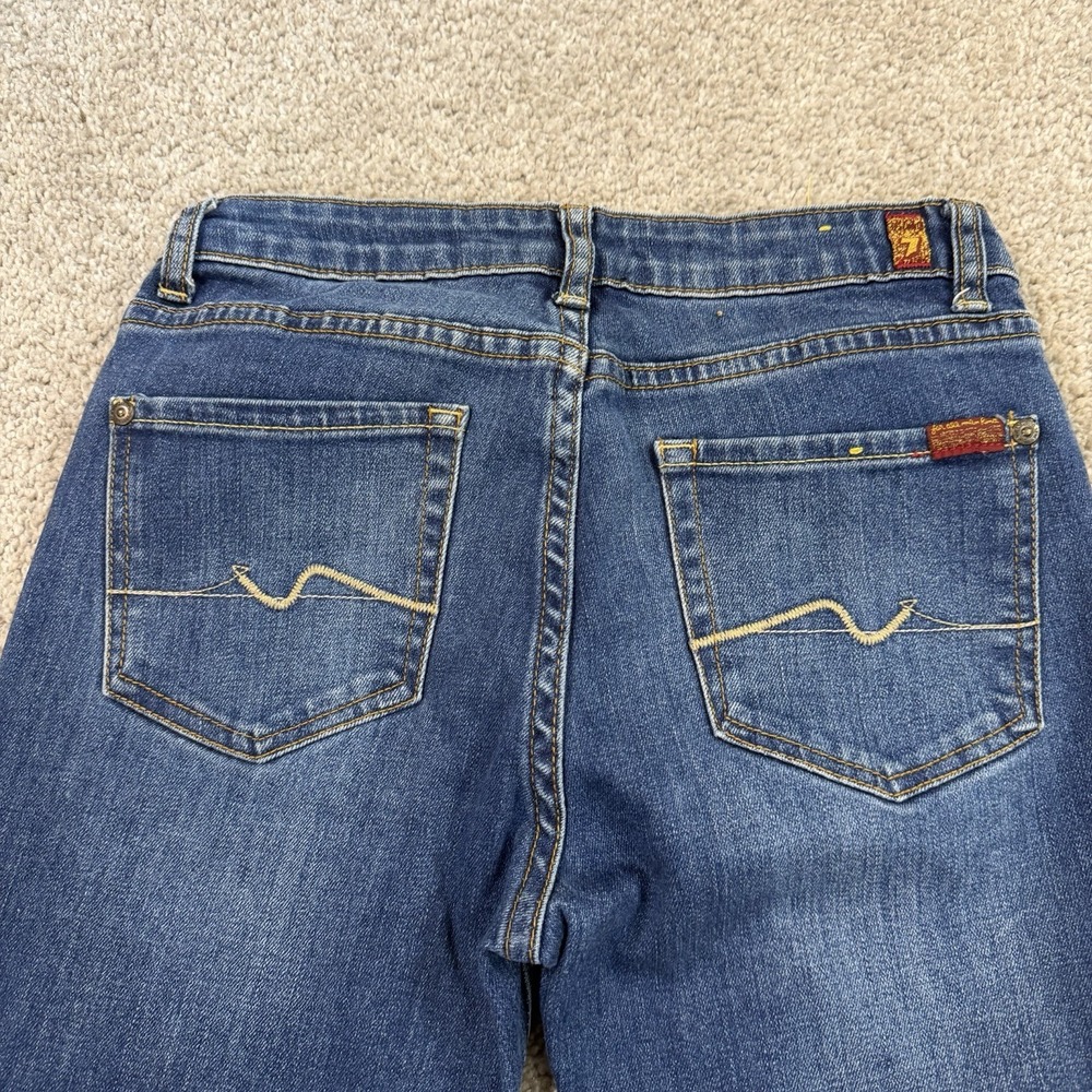 7 For All Mankind Slimmy Jeans Blue Womens 14 Stretch Slim Fit Premium Denim - Picture 8 of 8